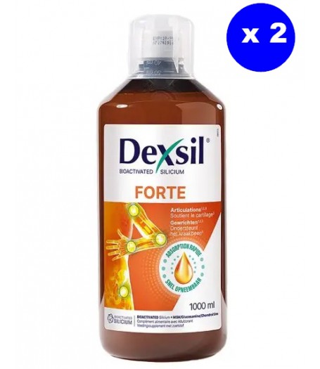 DEXSIL FORTE迪絲有機珪素水 – 關節配方 (臨床個案 :  12星期改善關節不適 | 4重關節配方 1000ml x 2樽